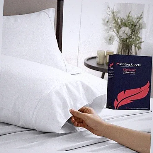 100% Egyptian Cotton Pillow Cases King Size Set of 2 - King Pillowcases White