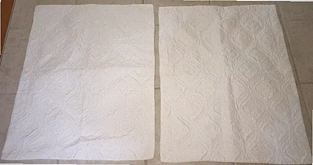 2 NEW WHITE STANDARD BED PILLOW SHAM SHAMS QUILTED 100% POLY 23X30 BEDSURE