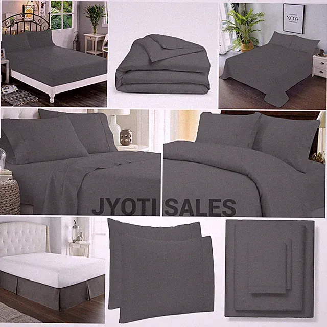 Awesome Bedding 1000TC/1200TC 100% Cotton Select Item Gray Solid