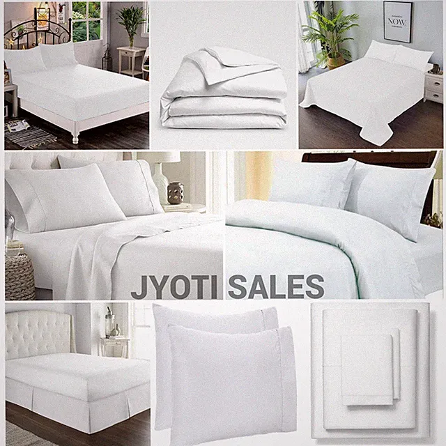Awesome Bedding 1000TC/1200TC 100% Cotton Select Item White Solid
