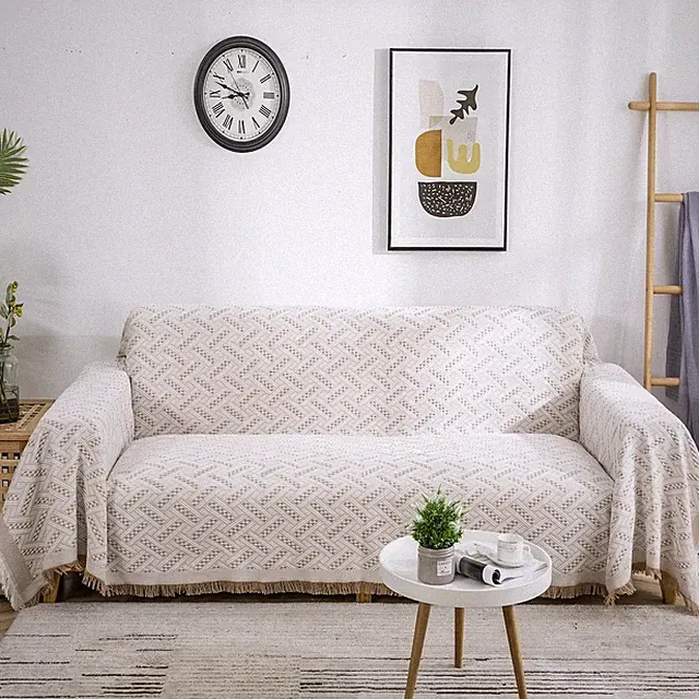 Couch Cover Sheet Blanket, Oversized Reversible Couch Covers for 3 Cushion So...