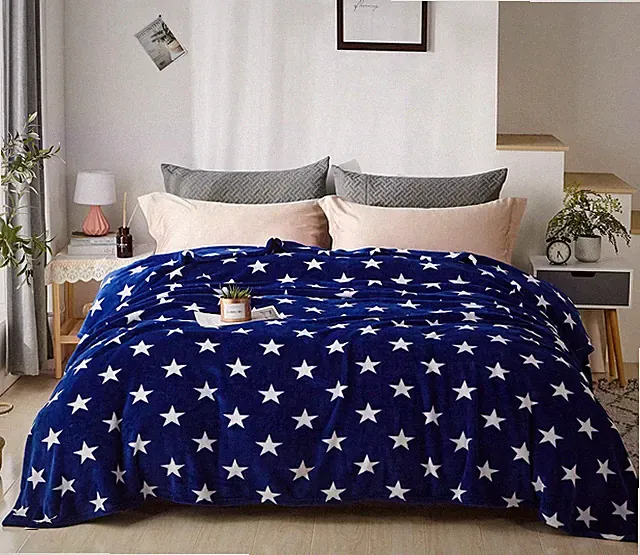 DAKANG Plush Blanket Queen Size(90" x 90"), Flannel Fleece Blanket, Soft Micr...