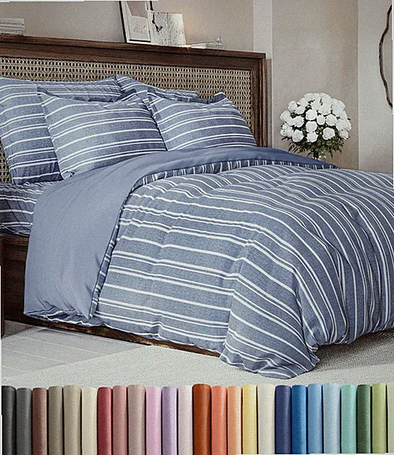 Duvet Cover Full Size Set - Extra Soft Full Duvet Cover 80" x 90" with 2 Pill...
