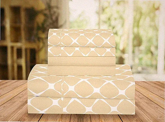 Elegant Comfort Luxury Soft Bed Sheets Bloomingdale Pattern - 1500 Premium Hotel