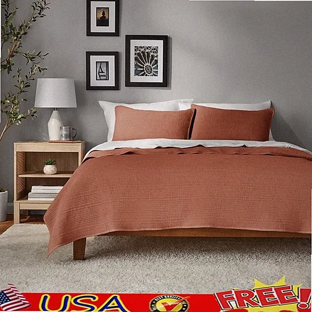 Garment Washed Quilt Lightweight Microfiber Hypoallergenic All Seasons Bedding