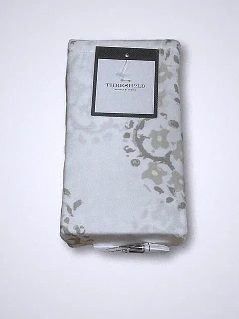 Performance Block Print Paisley King Pillowcases- Threshold White/Gray