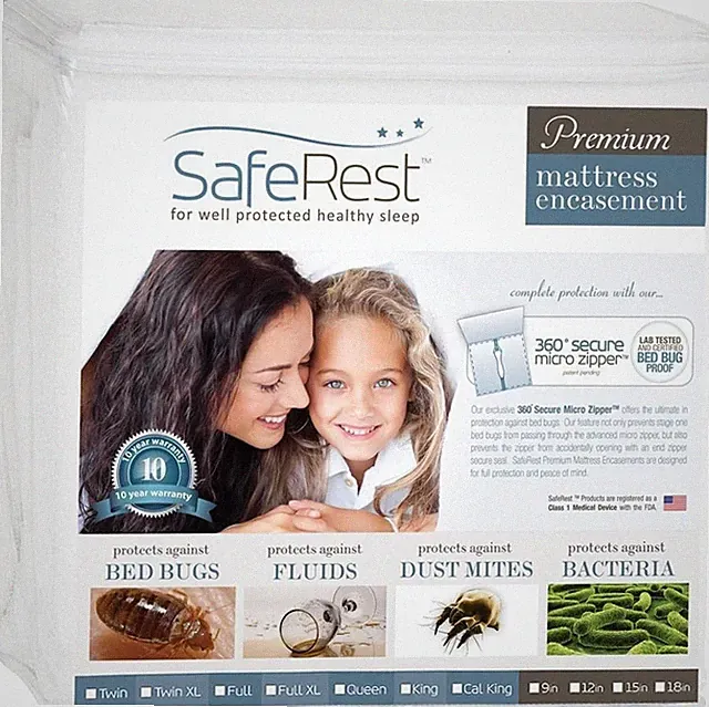 SafeRest Mattress Protector - Premium Waterproof Zippered Mattress Cover for Bed