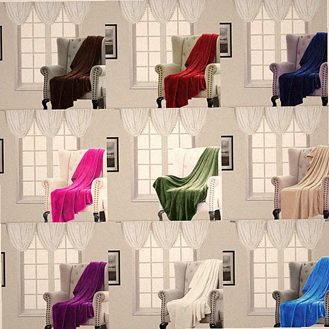 SOLID VERSATILE SUPER SOFT WARM SMALL THROW BED BLANKET MICROPLUSH MULTIPURPUSE
