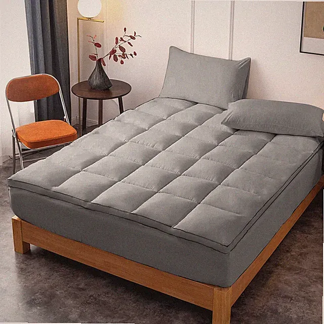 Thick Mattress Pad Cooling Mattress Topper Breathable Filled 8-21" Deep Pocket